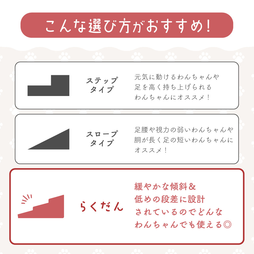 ドッグステップ 3段 ペット ステップ 犬 階段 犬用ステップ ペットスロープ らくだん