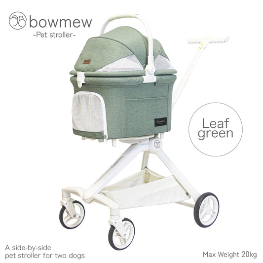 bowmew 軽量 なめらか走行 ペットカート 小型犬 中型犬 犬 カート 分離型 折りたたみ 4輪 多頭 犬用 ペット キャリーカート ドッグカート バギー 多機能 猫 ワンタッチ コンパクト 通院 旅行 散歩 お出かけ 収納 耐荷重20KG