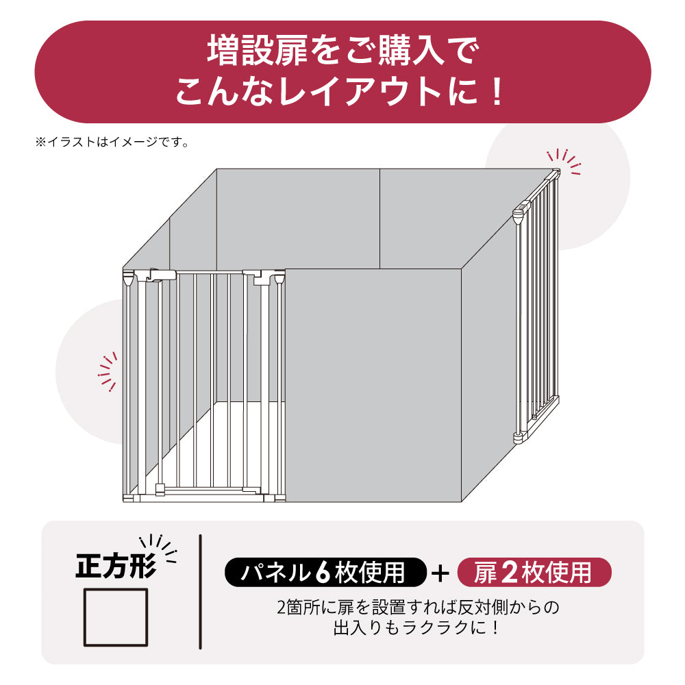 ペットケージ DOGSAFE8 or 6 専用 増設用扉 増設扉 ペットサークル ゲージ ケージ ペットフェンス 追加パーツ