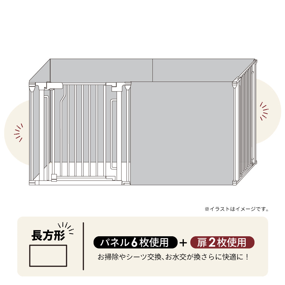 ペットケージ DOGSAFE8 NE ごくせま 専用 増設用扉 増設扉 ペットサークル ゲージ ケージ ペットフェンス 追加パーツ