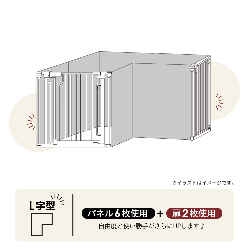 ペットケージ DOGSAFE8 NE ごくせま 専用 増設用扉 増設扉 ペットサークル ゲージ ケージ ペットフェンス 追加パーツ