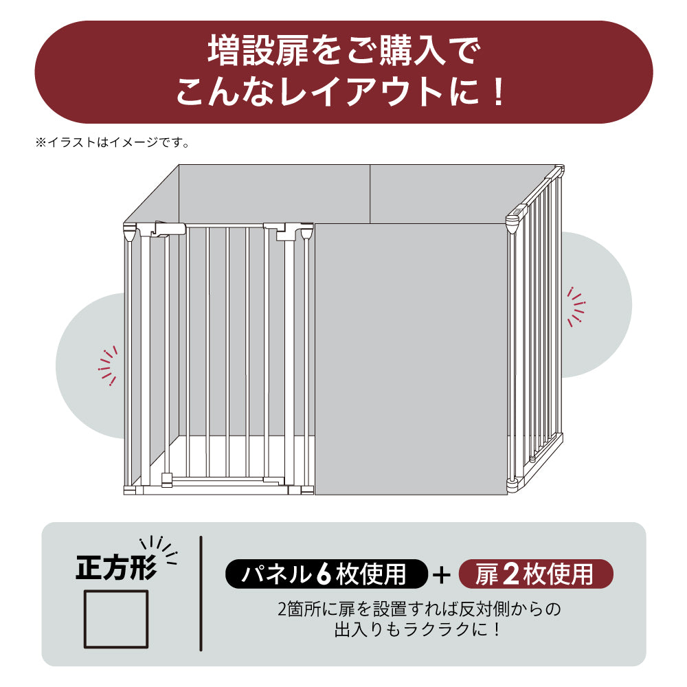 ペットケージ DOGSAFE8 L 専用 増設用扉 増設扉 ペットゲージ ゲージ ケージ ペットフェンス 小型犬 中型犬 大型犬 追加パーツ