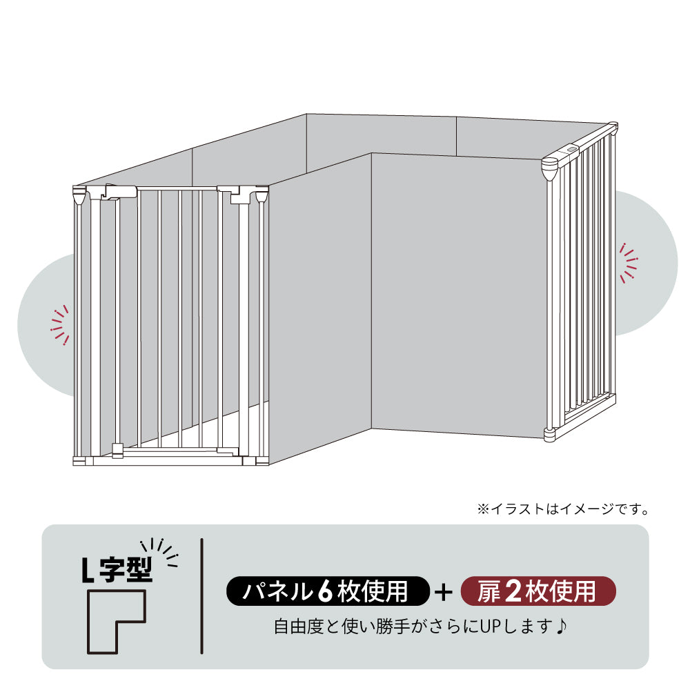 ペットケージ DOGSAFE8 L 専用 増設用扉 増設扉 ペットゲージ ゲージ ケージ ペットフェンス 小型犬 中型犬 大型犬 追加パーツ