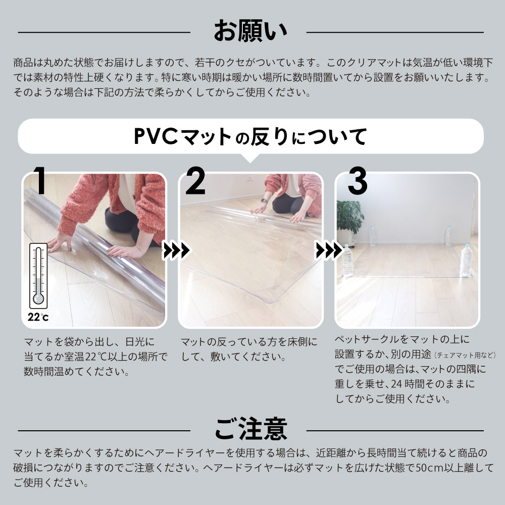 【ペットサークル DOGSAFE8専用】PVCクリアマット ペットマット 犬 ケージ マット ペットケージ ペットゲージ ペット 防水 フロアマット