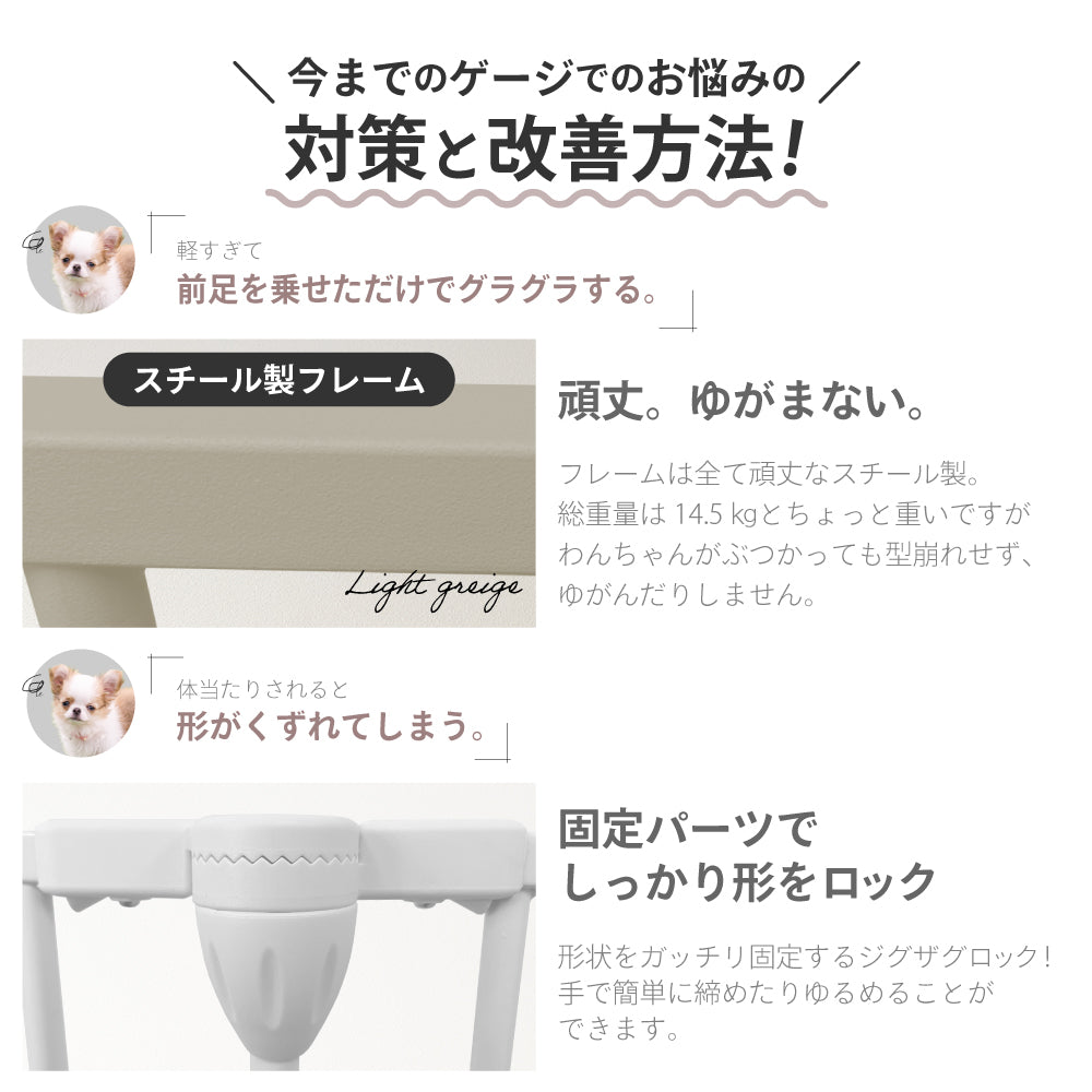 ペットケージ 【徹底対策版】 DOGSAFE8 パネル8枚セット