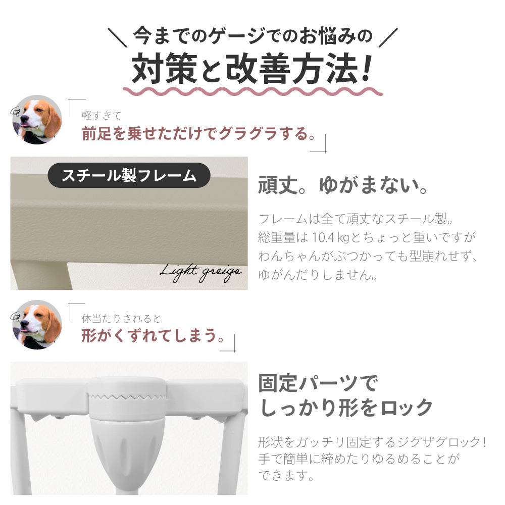 ペットケージ【徹底対策版】DOGSAFE6 パネル6枚セット