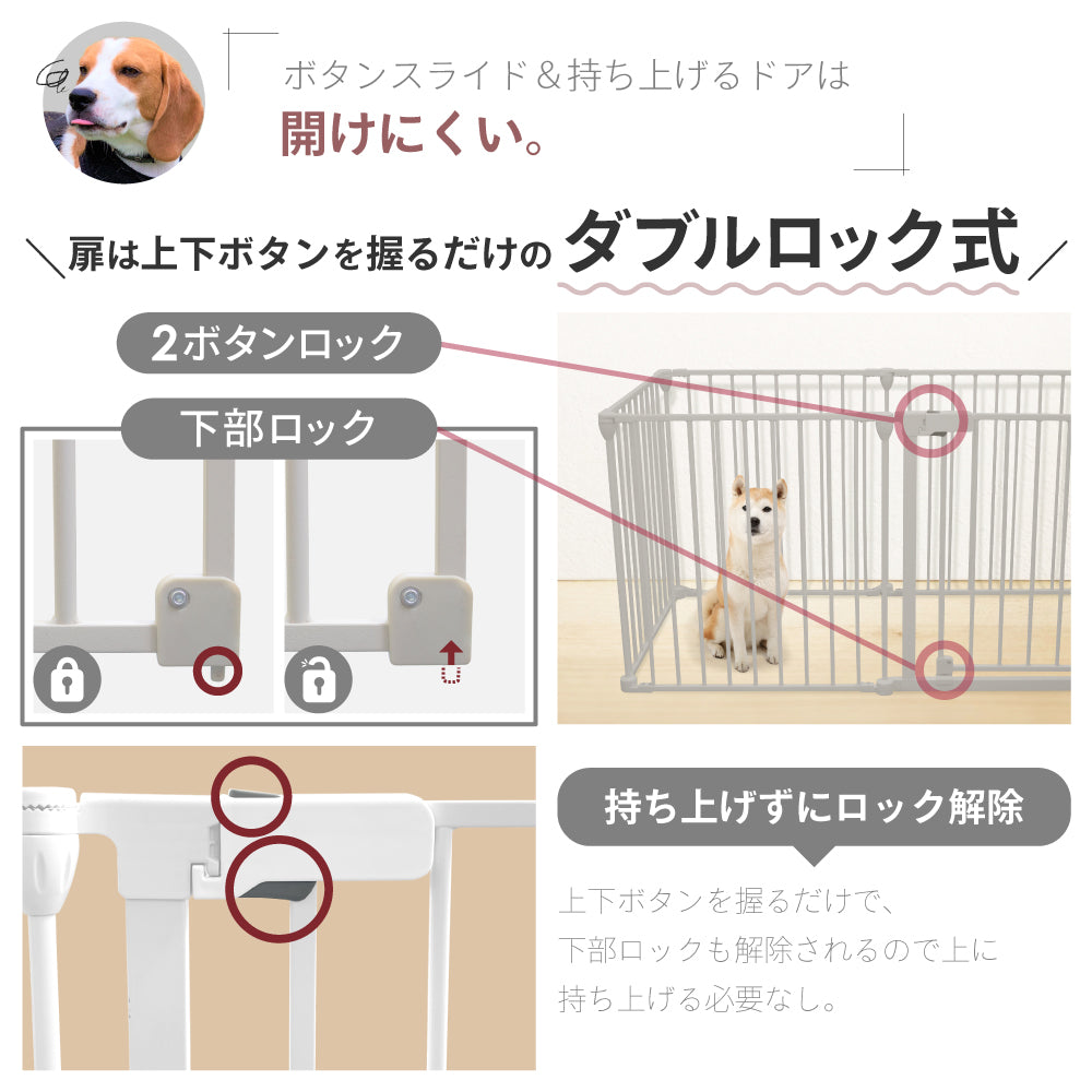 ペットケージ【徹底対策版】DOGSAFE6 パネル6枚セット