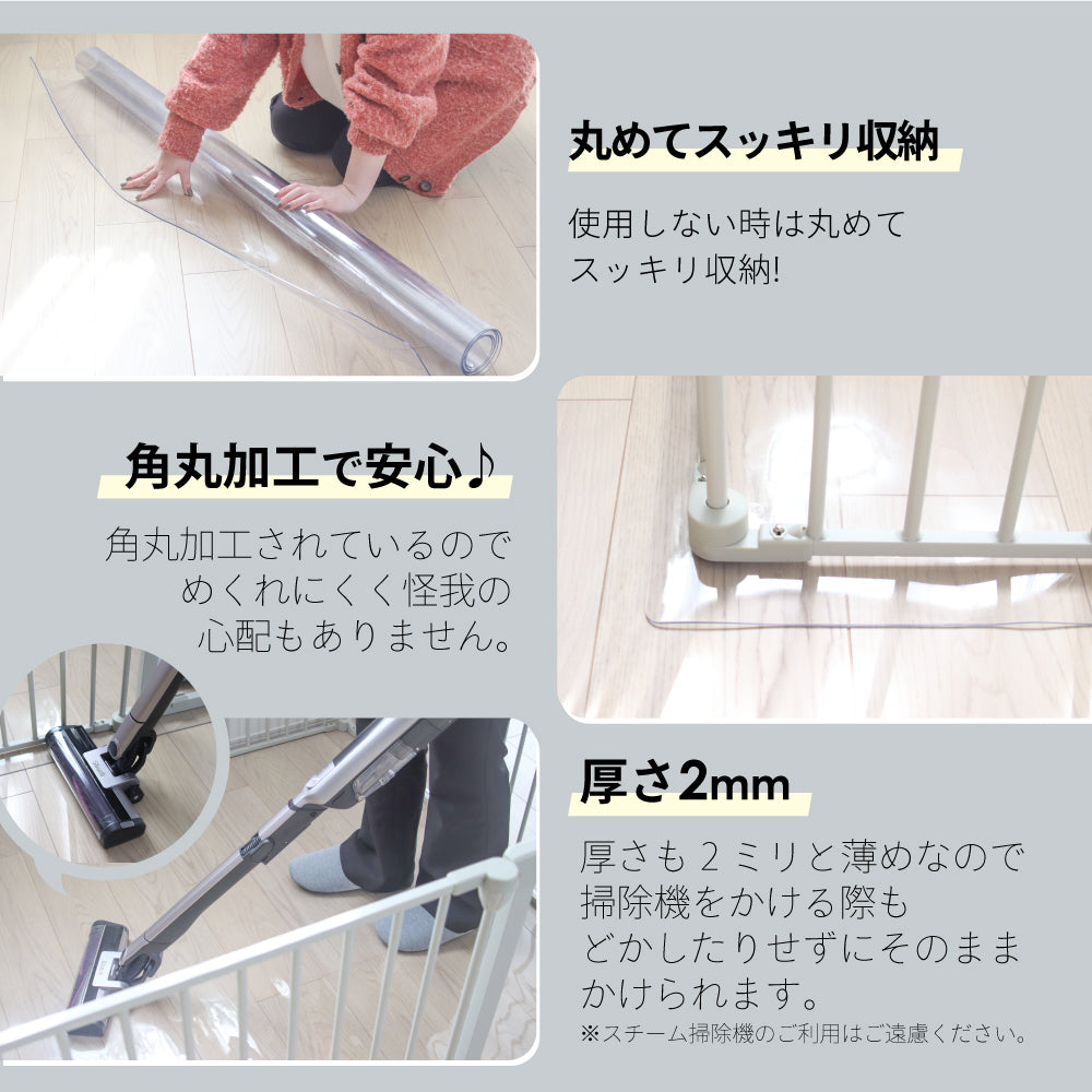 【ペットサークル DOGSAFE8専用】PVCクリアマット ペットマット 犬 ケージ マット ペットケージ ペットゲージ ペット 防水 フロアマット