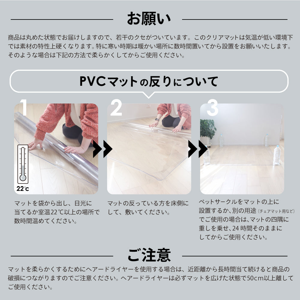 【ペットサークル DOGSAFE8専用】PVCクリアマット ペットマット 犬 ケージ マット ペットケージ ペットゲージ ペット 防水 フロアマット