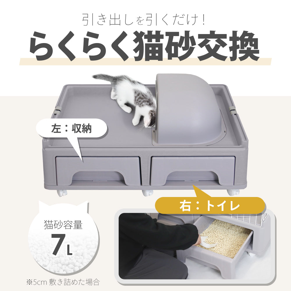 キャットケージ 2段 3段トイレ付き 猫ゲージ キャットゲージ ペットケージ ドーム型 トイレ 猫ケージ ケージ ペット 猫 キャット 収納 キャスター 付 コンパクト 多段 猫用ケージ 多頭飼い 引き出し トレー おもちゃ入れ キャットハウス ネコハウス