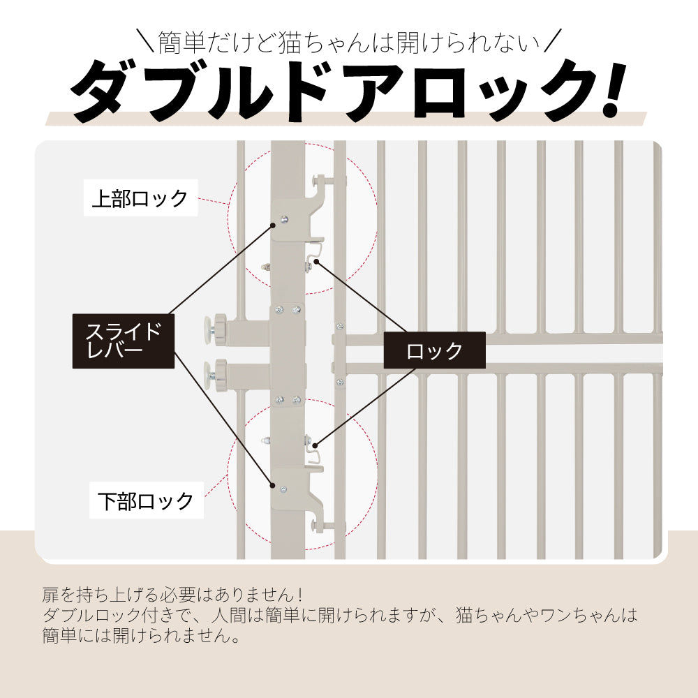 高さ186.5cm 猫 ゲート 脱走防止ゲート ハイタイプ ペットゲート ベビーゲート ネコ CATGATE 猫ゲート 柵 フェンス ぺットフェンス 広い ワイド 突っ張り