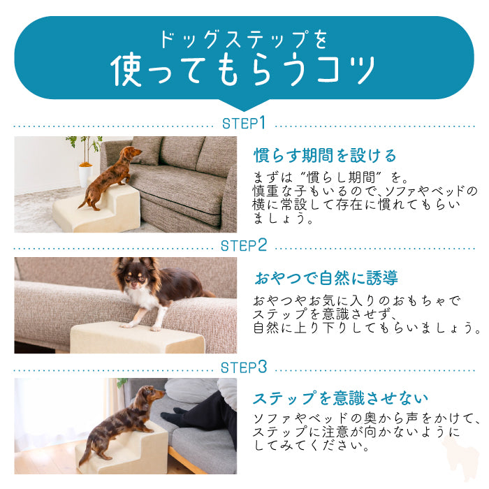 ドッグステップ 2段 ペット ステップ 犬 階段 犬用ステップ ペットスロープ えるだん 30D スロープ 踏み台 傾斜 単層ウレタン 滑らない 洗える ペットステップ 小型犬 室内犬 子犬 ヘルニア 膝蓋骨 脱臼 骨折 高齢犬 シニア犬 パピー