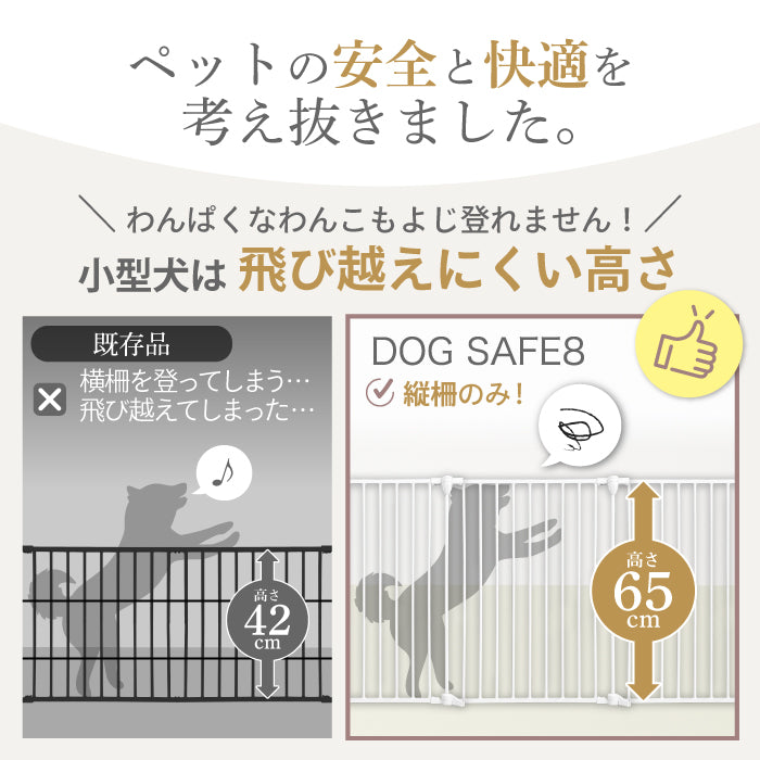 ペットケージ 【徹底対策版】 DOGSAFE8 パネル8枚セット