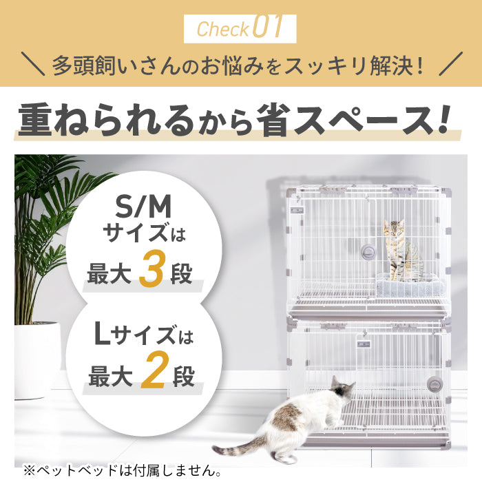 正規品【業務用OK】 カーボンスチール製 ペットケージ 猫 犬 うさぎ ゲージ ケージ ブリーダー 店舗用 ペットショップ トリミングサロン ペットホテル 犬舎