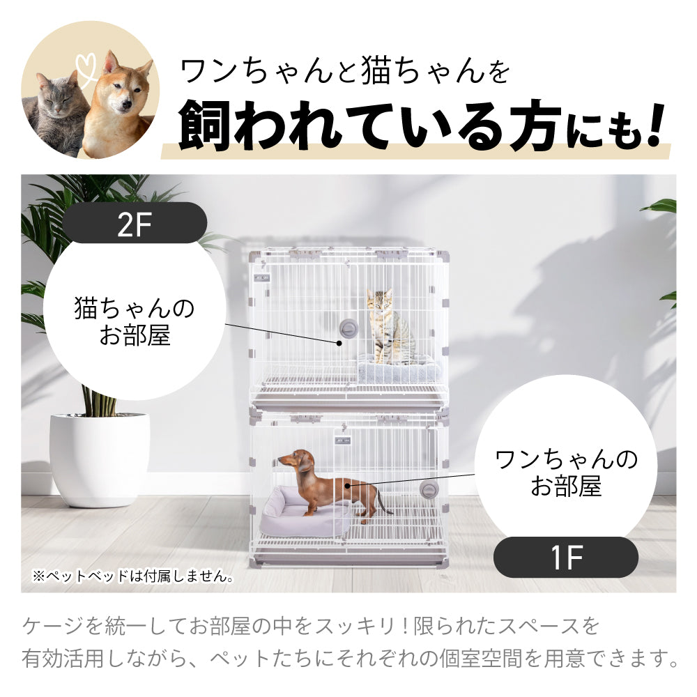 正規品【業務用OK】 カーボンスチール製 ペットケージ 猫 犬 うさぎ ゲージ ケージ ブリーダー 店舗用 ペットショップ トリミングサロン ペットホテル 犬舎